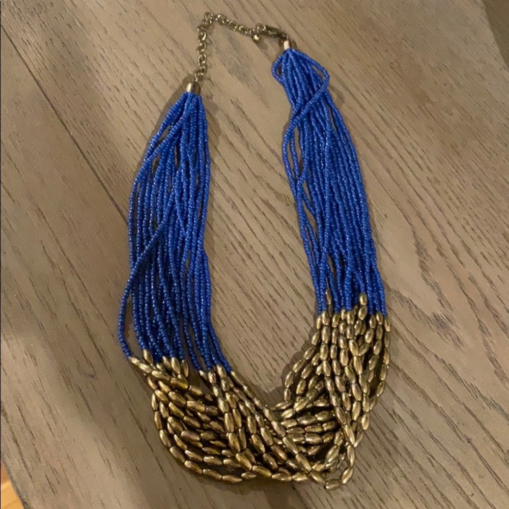 Women’s blue and gold necklace from Target
